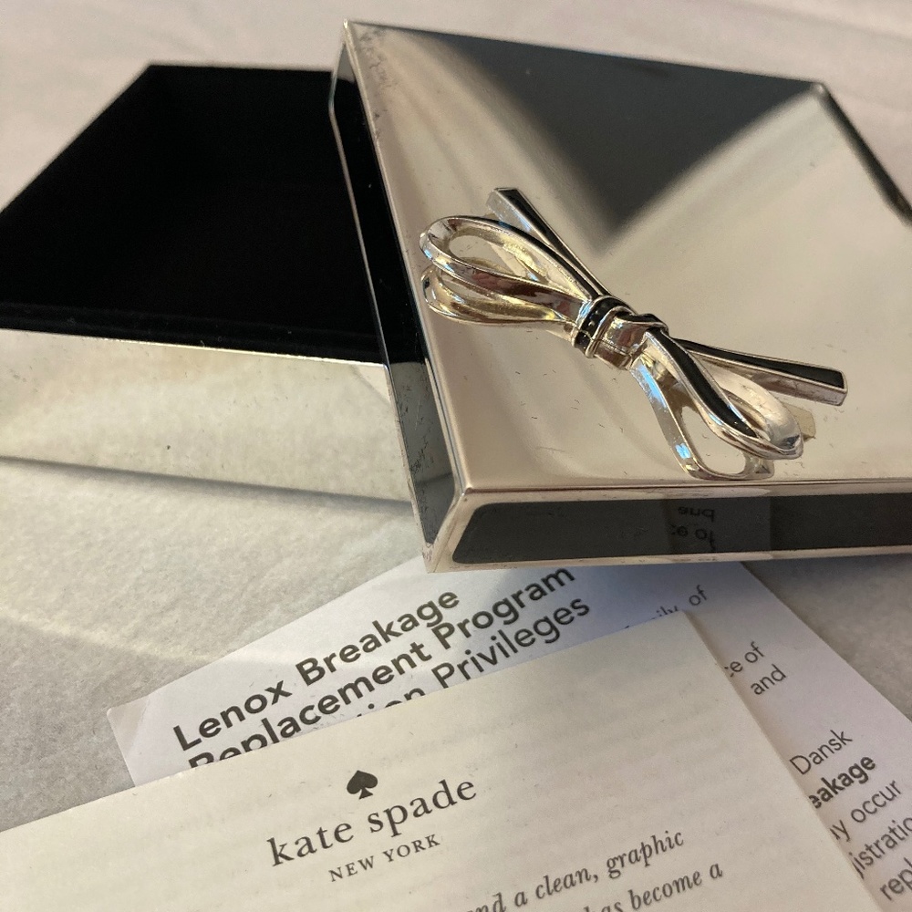 NEW Kate Spade Vienna Lane Silver Keepsake Box